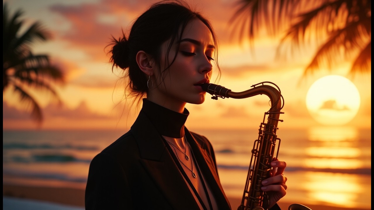 Sunset Saxophone & Sea Breeze: Neo-Soul Background Music for Unwinding