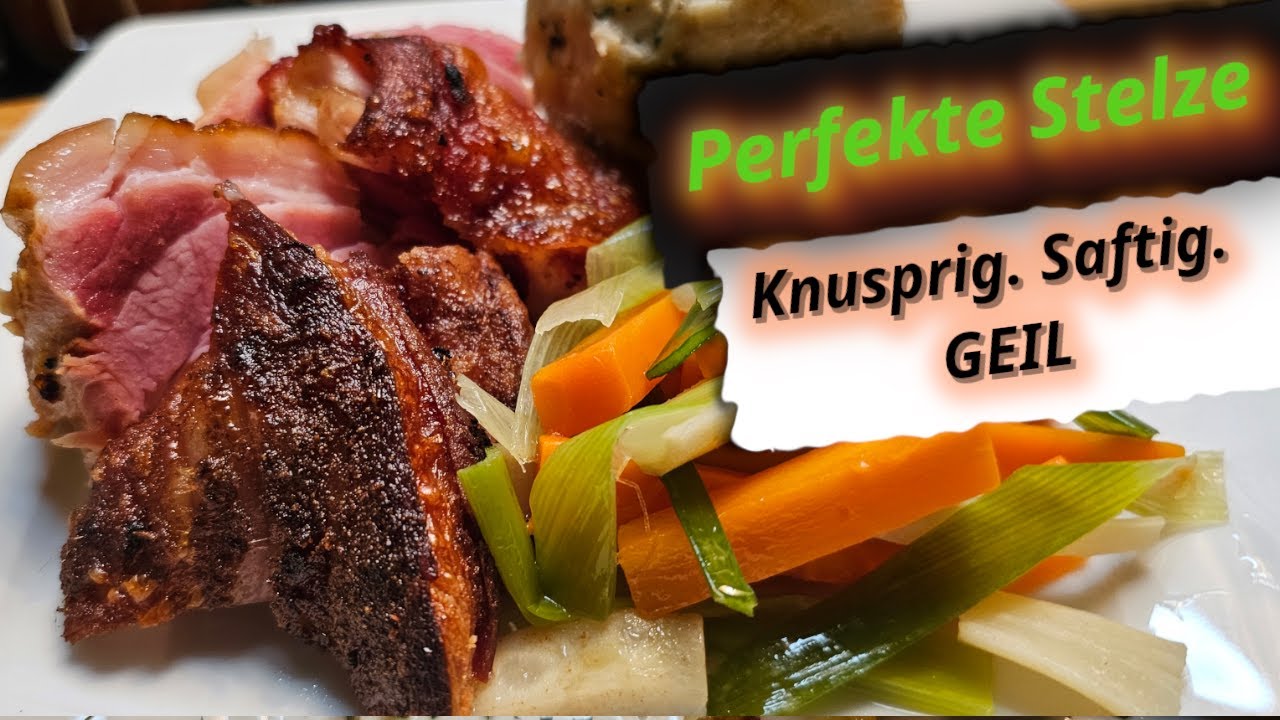 Knusprige Stelze wie beim Wirt – mit Semmelknödel & Wurzelgemüse | Einfach & unglaublich gut