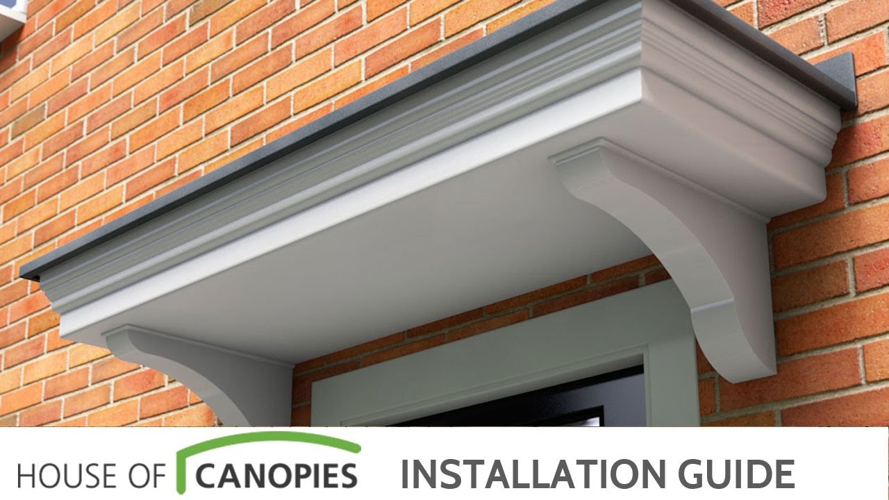Fitting a flat roof door canopy