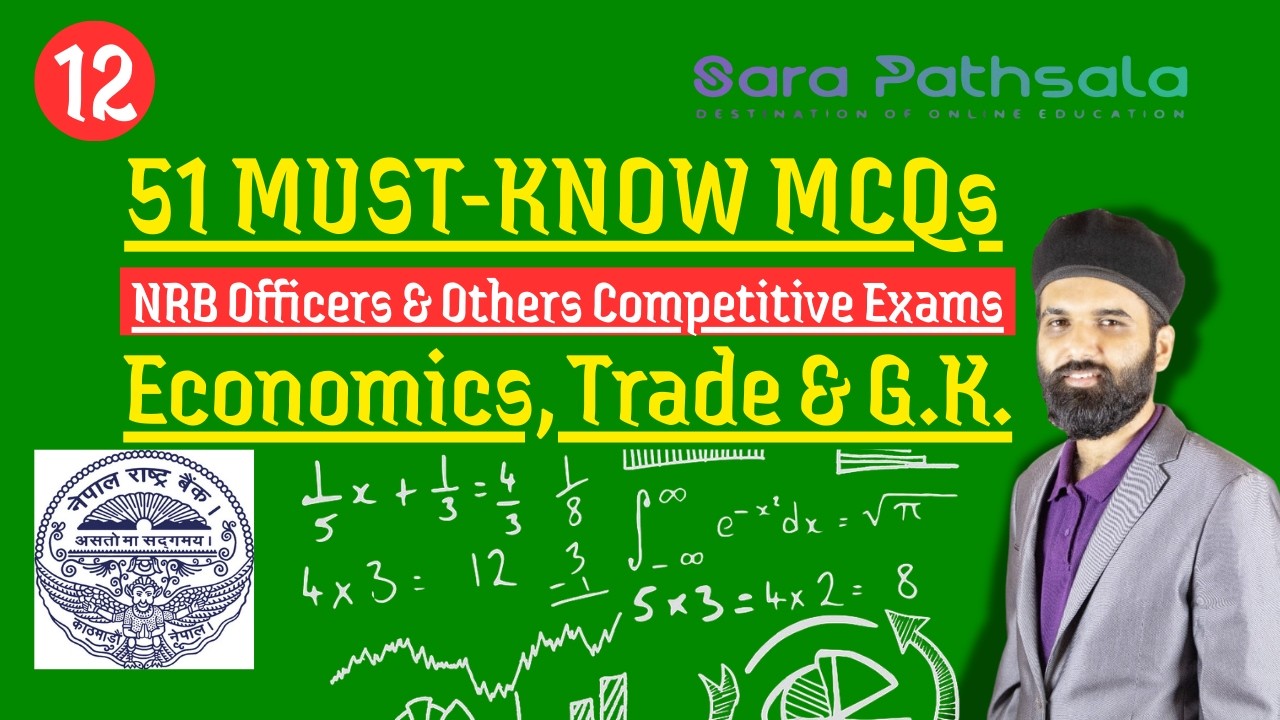 51 Essential Economics, Trade, Industry & GK MCQs 2026 | NRB Officer Pretest & MA Entrance (V. 12) |