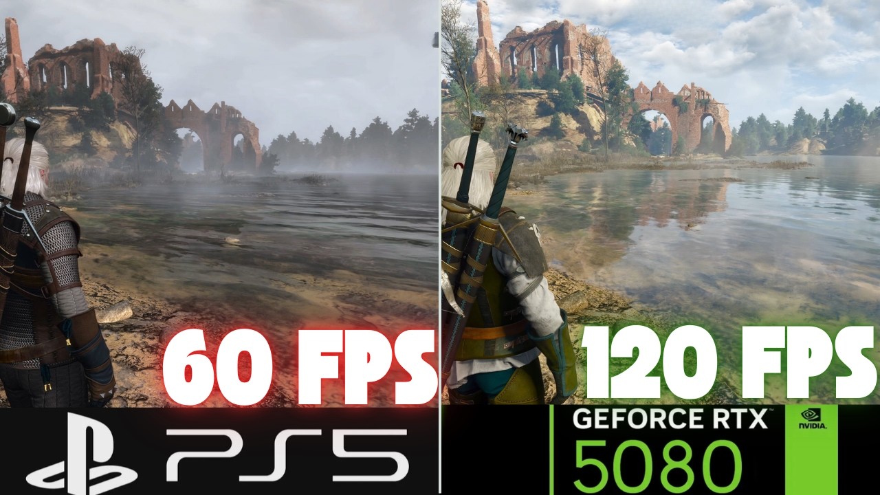 PS5 vs RTX 5080  Witcher 3  GRAPHIC & FPS COMPARISON 4K