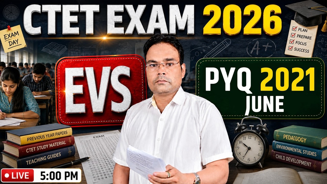 CTET Exam 2026 EVS PYQ  June 2021 | Most Important Previous Year Questions | CTET EVS Live