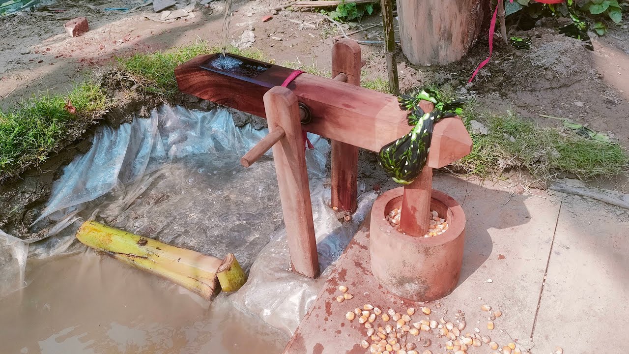 water powered corn pounder mill live ep 25