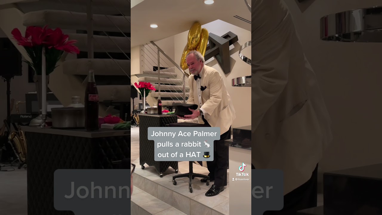 Do you 💕love magic 🪄? Watch Johnny Ace Palmer pull a rabbit 🐇 out of a hat 🎩