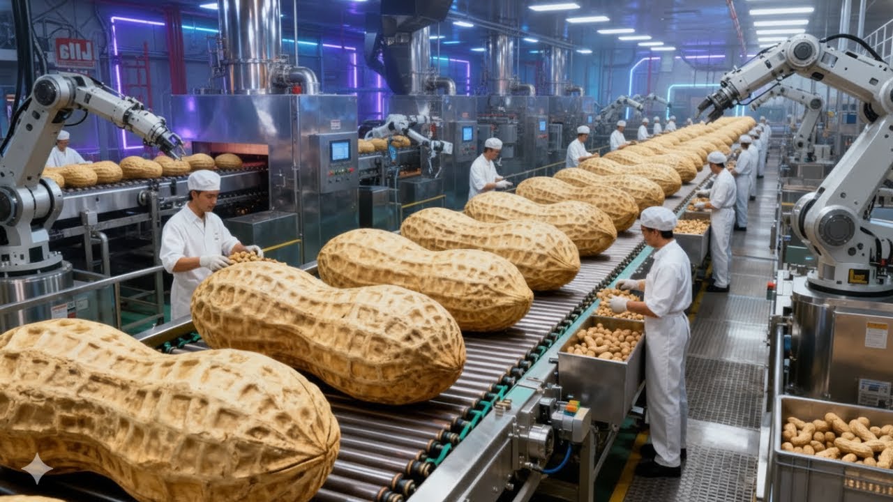 Inside the Peanut-Butter Factory: How Peanuts Are Turned Into Creamy Butter (Full Process)