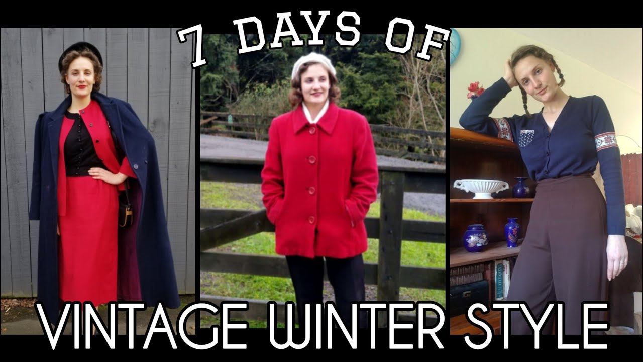 My Week in Outfits ~ Vintage Style in Rural Winter