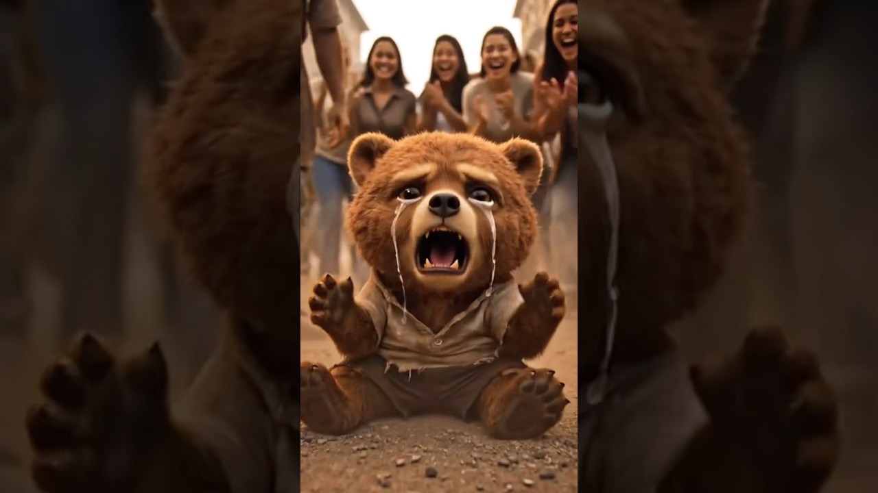 The bear cub became momos king after rejection. #emotionalshorts #shortsfeed #shorts