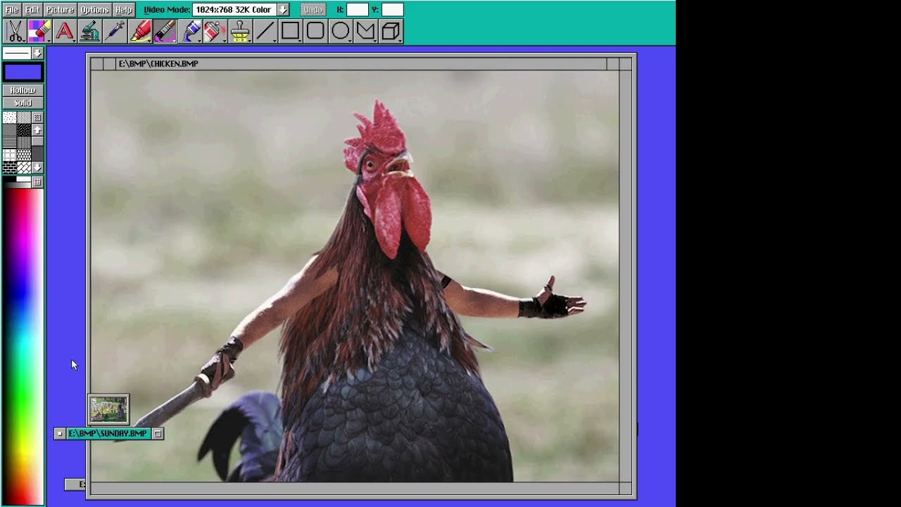 Neopaint running on DOSBox