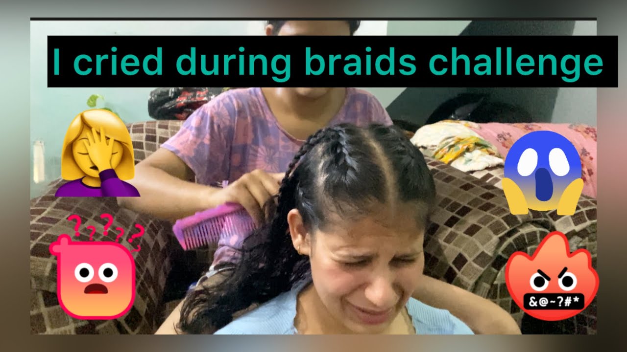 Maine oiling aur braids challenge accept kiya aur fir mere sath ye hua 😵‍💫😭