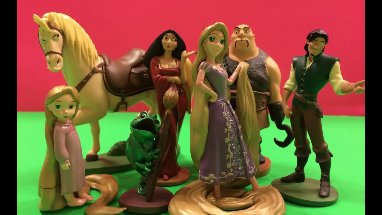 Disney Pixar Princess Rapunzel 7 Piece Figurine PlaySet by DisneyToysReview
