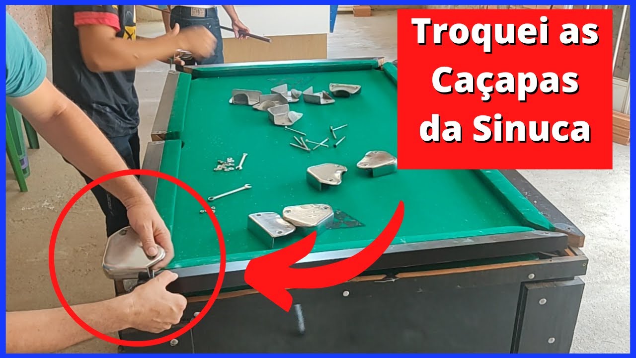 Troquei as caçapas da MESINHA| Depois de Trocar o Pano olha o que FIZEMOS não foi FÁCIL 🔥🎱😱