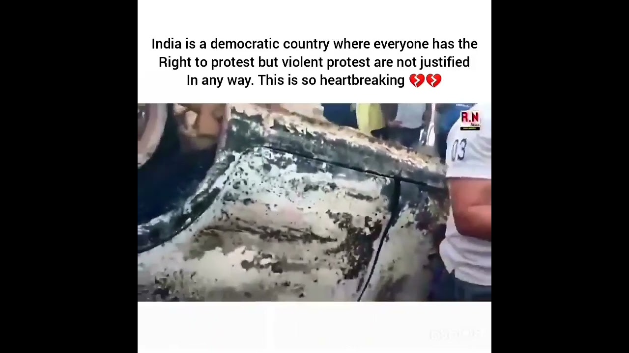 A man from Bihar cried as his car burned down  😭😭😭