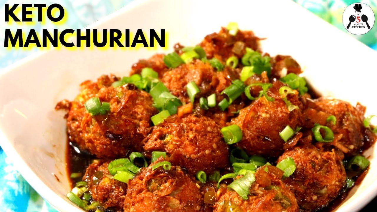 KETO VEG MANCHURIAN | INDIAN KETO RECIPES | 5-Minute Kitchen