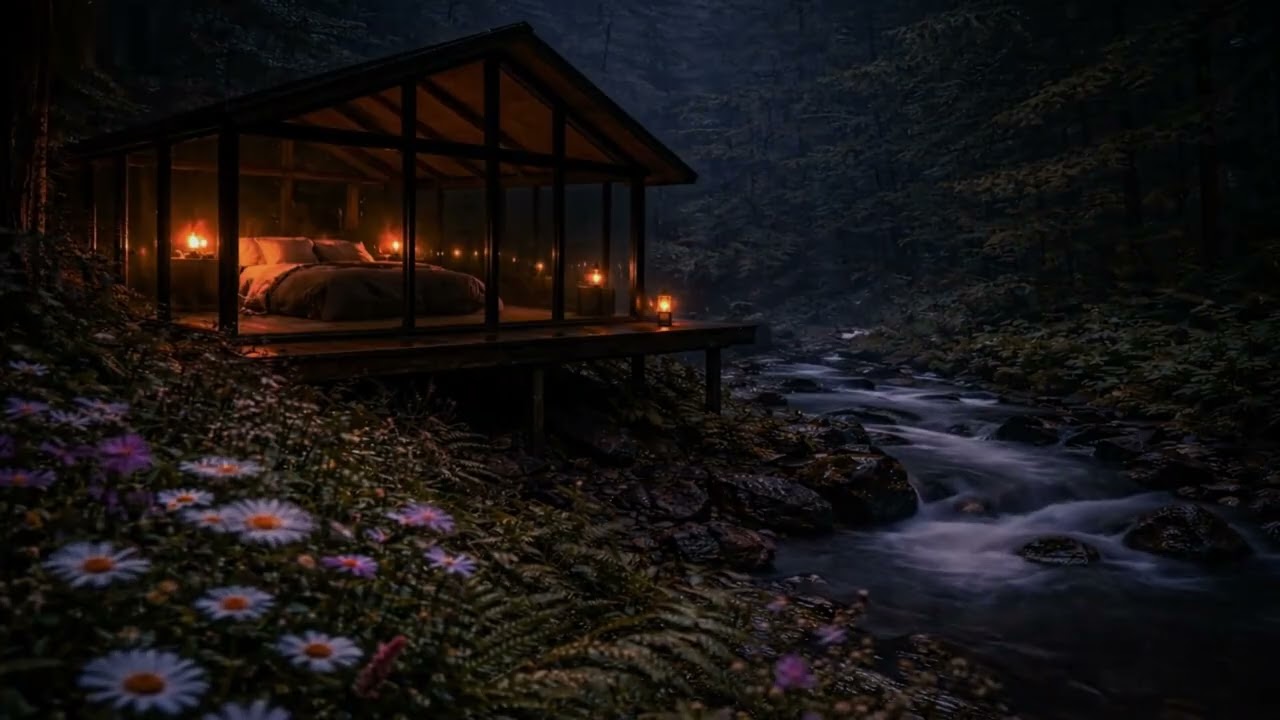Heavy Rain Outside the Cozy Room Window 🌙 | Calm Sleep Ambience