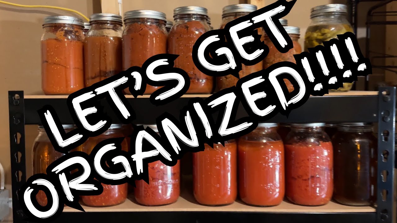 Organizing the Homemade Canned Goods in the Pantry