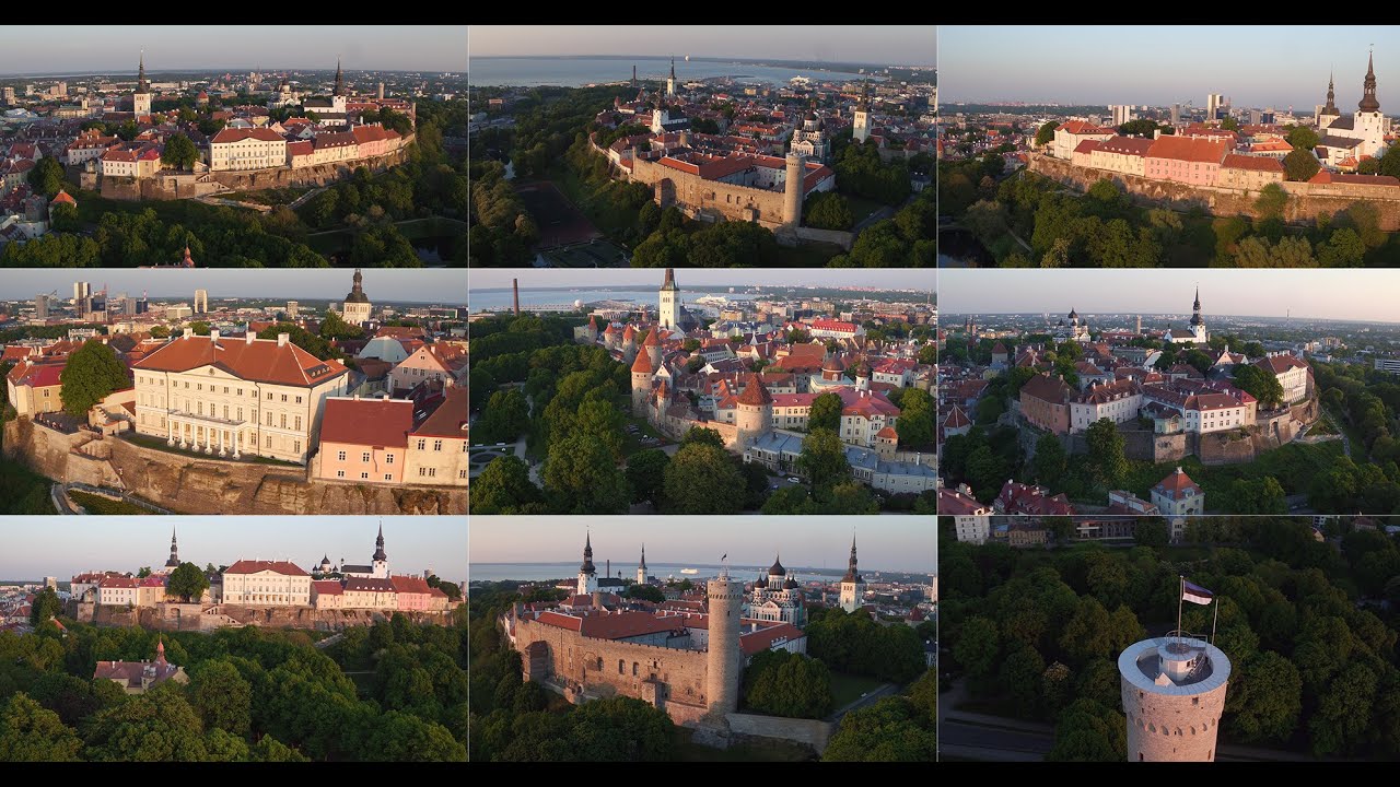 Aerovideo: Vanalinn, Toompea, Pikk Hermann, Stenbocki maja loojangus, 2016, 4K