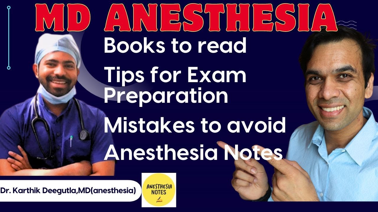 Books to read and Mistakes to avoid during the Anesthesia residency @karthikMD95