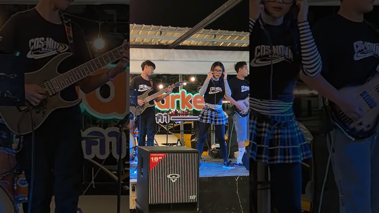 Naka market 24/1/2026  Back in Black - AC/DC  / Cover by - CosNova  / Lead singer - Pinpin 
