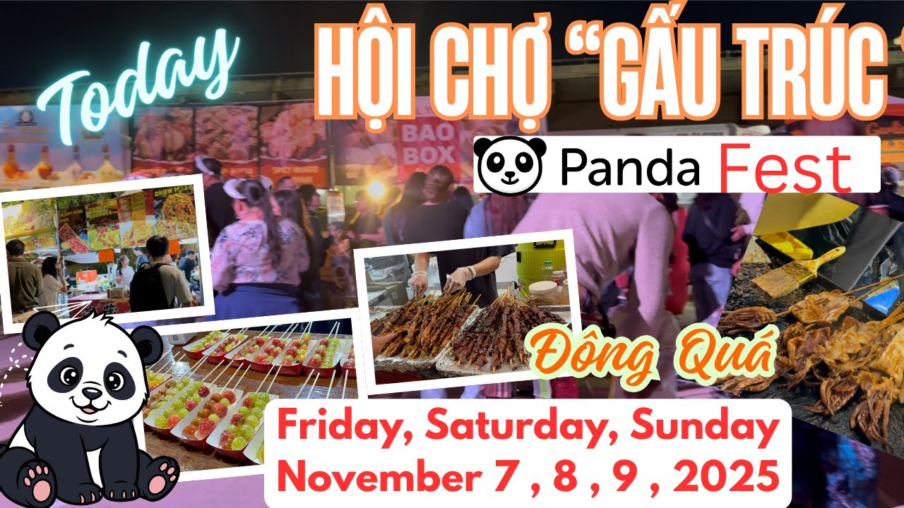 🔥Hội Chợ “Gấu Trúc “ 3 Ngày 3 Đêm Ẩm Thực Dallas TX Cuối Tuần Đừng Bỏ Qua! Quá Đông! Panda Fest 2025