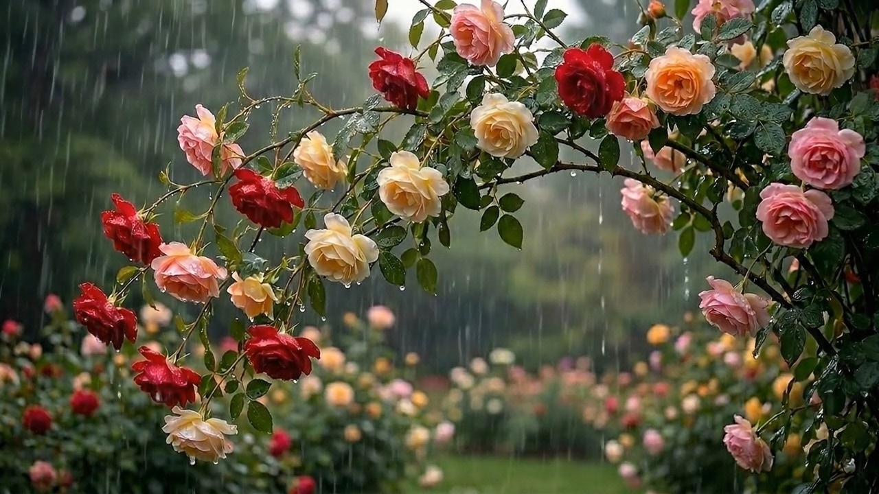 Relaxing Garden Rain Sounds 🌧️ Peaceful Rain Ambience for Deep Sleep, Focus & Calm