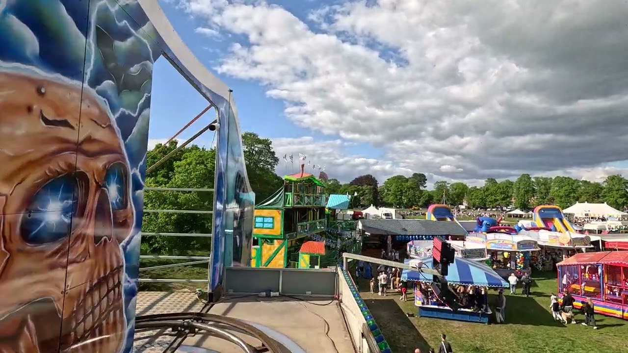 Aidan Leachs Ghost Train XL Onride @ Knutsford May Day Fair 03/05/2025