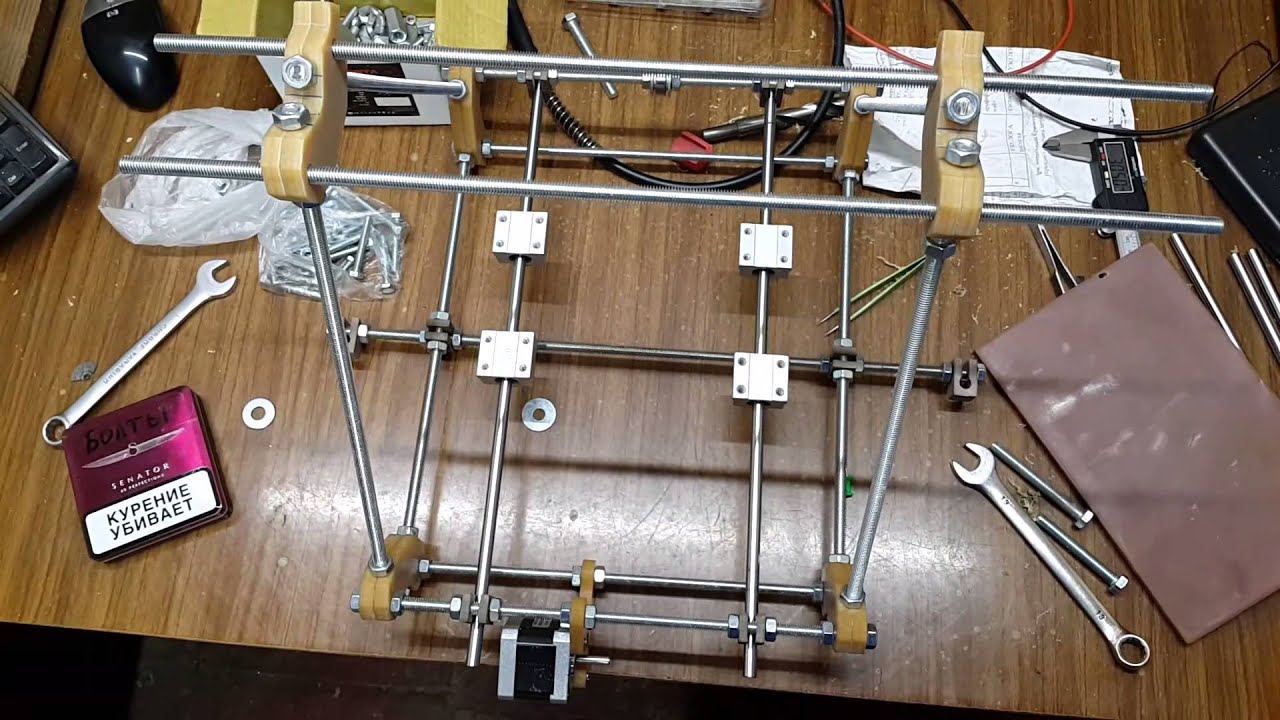 Самодельный 3D-Принтер на самодельном фрезерном станке! Reprap 3d printer Prusa! Часть №1.