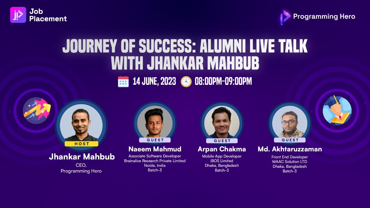 Journey of Success: Alumni Live Talk with Jhankar Mahbub