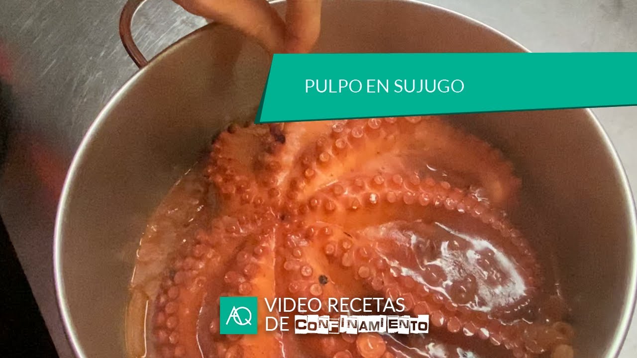 PULPO cocido en su jugo (sin agua). AQ Video recetas de confinamiento.