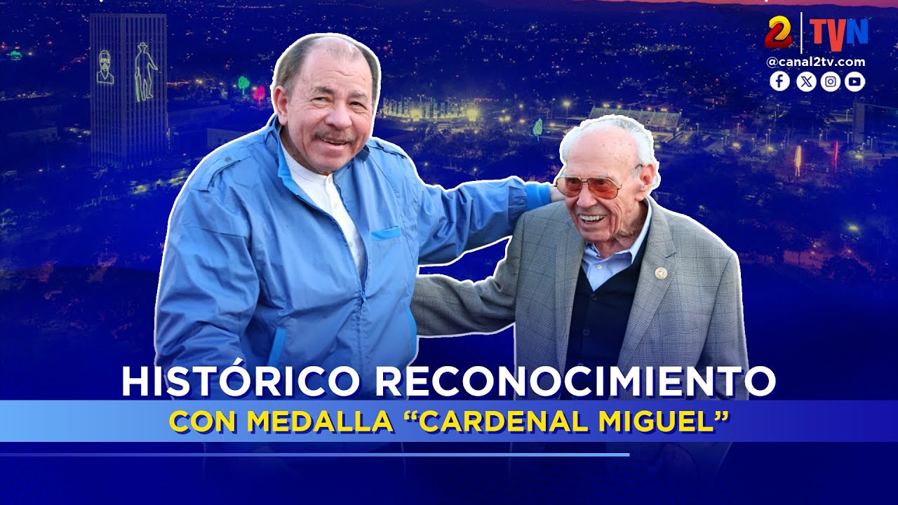 Copresidentes de Nicaragua entregan primera medalla de Reconciliación y Paz
