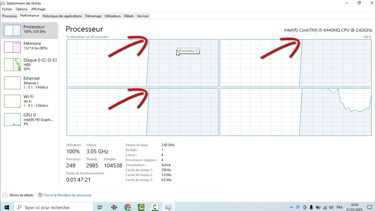 Windows: Processeur a 100% sans raison apparente ??!