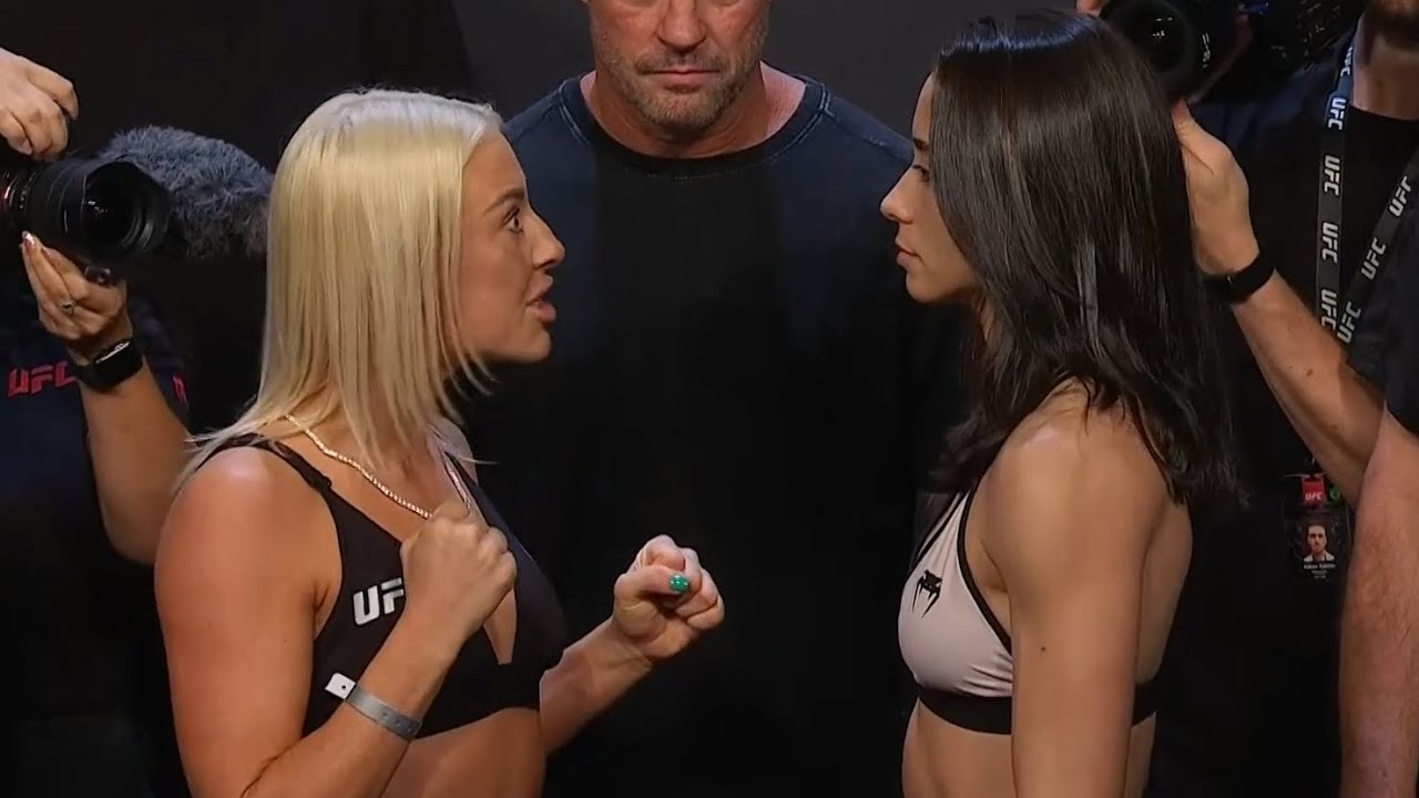 Shauna Bannon vs. Bruna Brasil - Weigh-in Face-Off - (UFC Fight Night: Aspinall vs. Tybura)