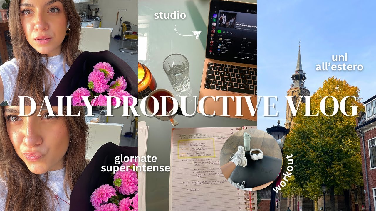 DAILY *PRODUCTIVE* VLOG 💻☕️ studio, workout, healthy habits, inspo ricette