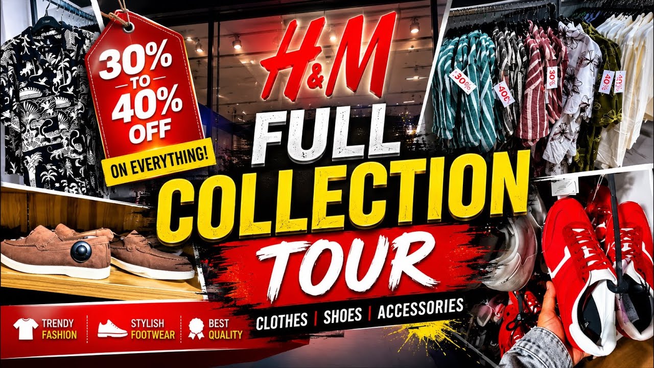 H&M NEW COLLECTION😱😍|40% OFF ON CLOTHES🤩|NEW BEST SHOES🔥| H&M HAUL👀