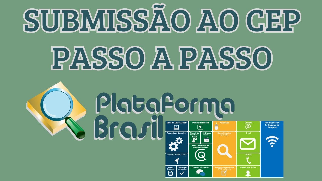 COMO SUBMETER SUA PESQUISA AO CEP