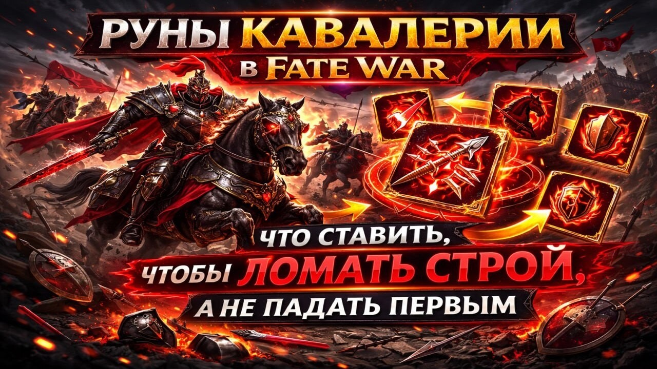 РУНЫ КАВАЛЕРИИ В FATE WAR: что ставить, чтобы ЛОМАТЬ строй, а не падать первым