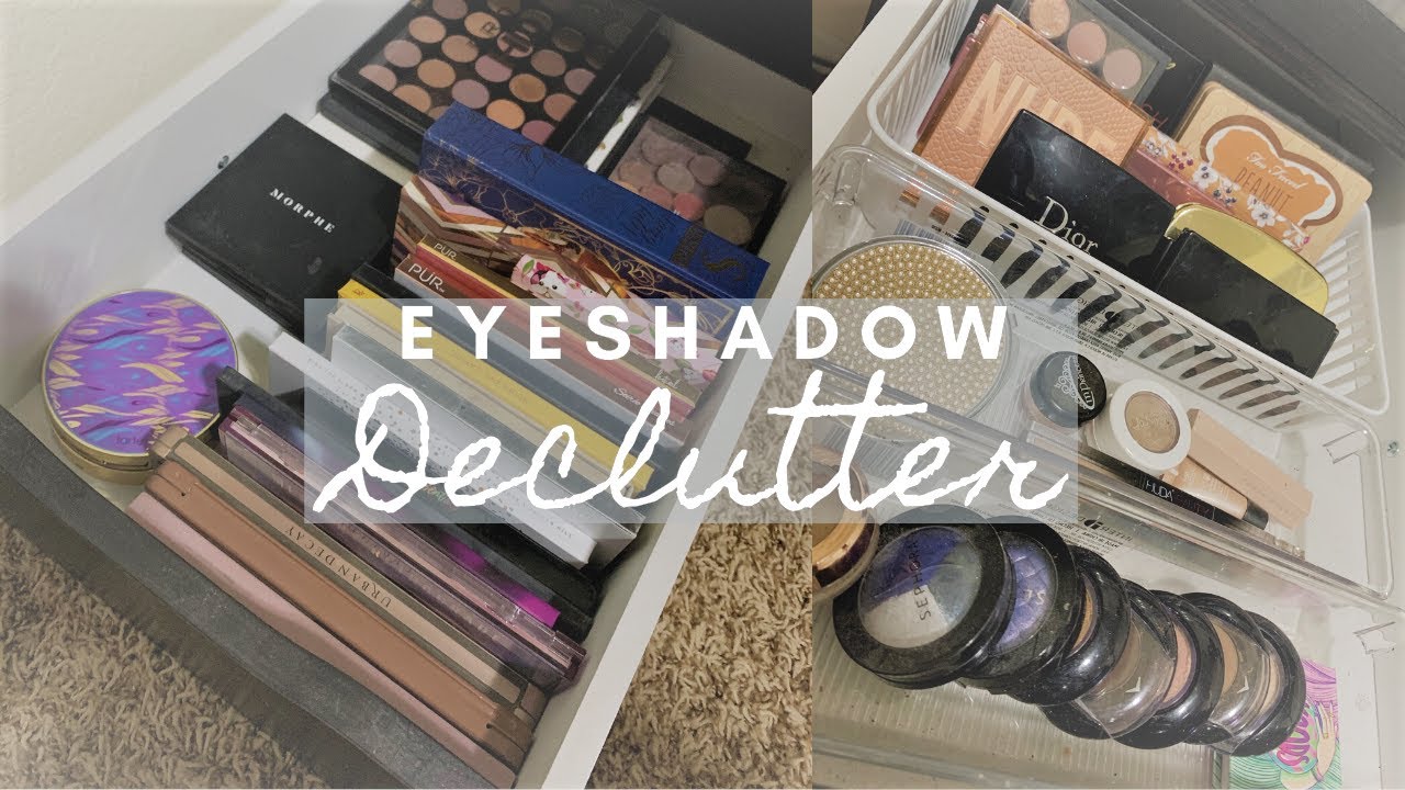 EYESHADOW PALETTE DECLUTTER!!