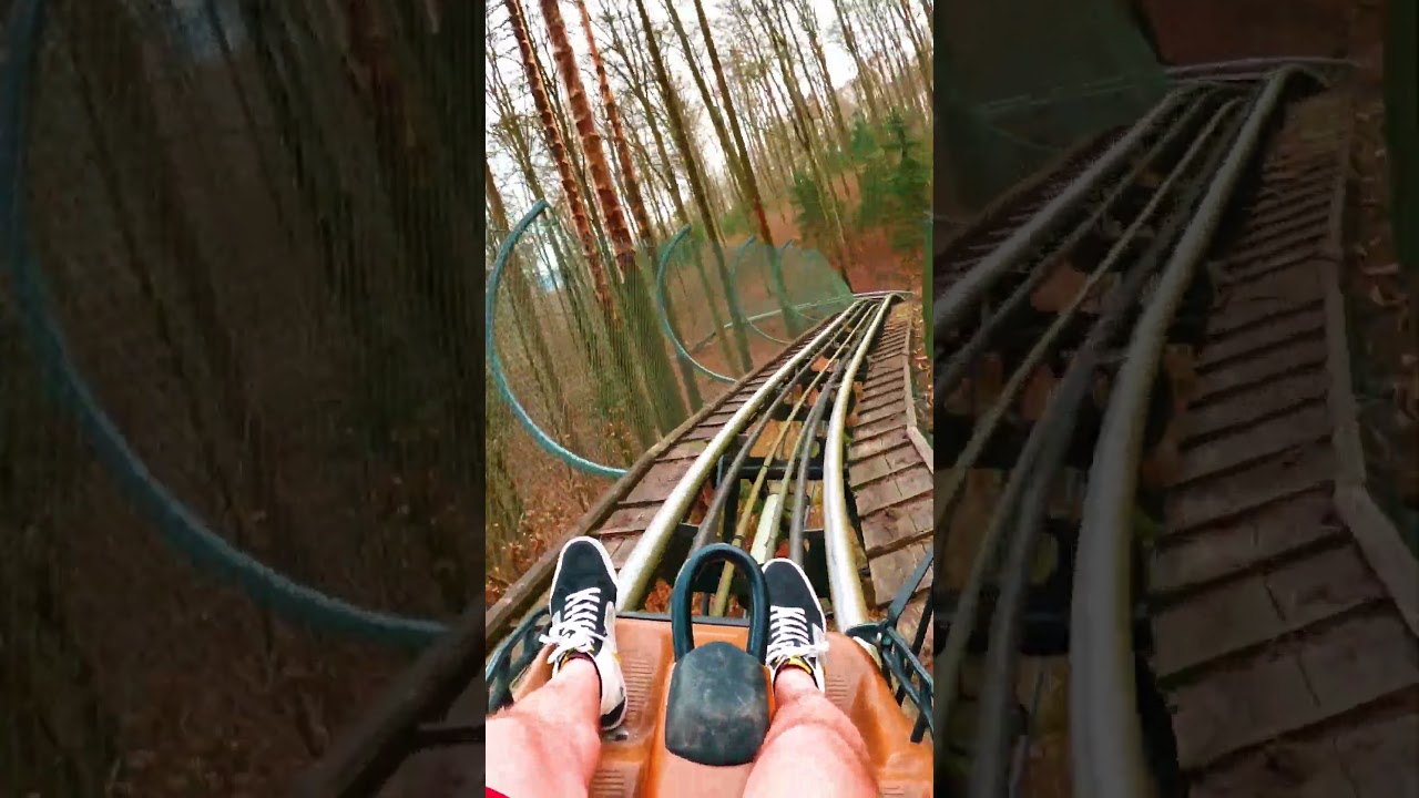 Trapper Slider (POV) Alpine Coaster Fort Fun Abenteuerland #trapperslider #alpinecoaster #shorts