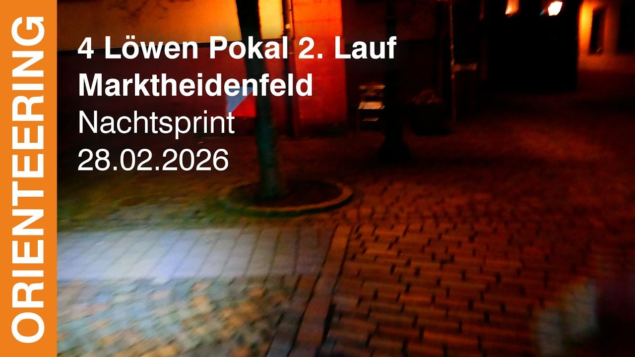 Headcam orienteering | 4 Löwen Pokal 2026 2. Lauf - Nachtsprint | Marktheidenfeld