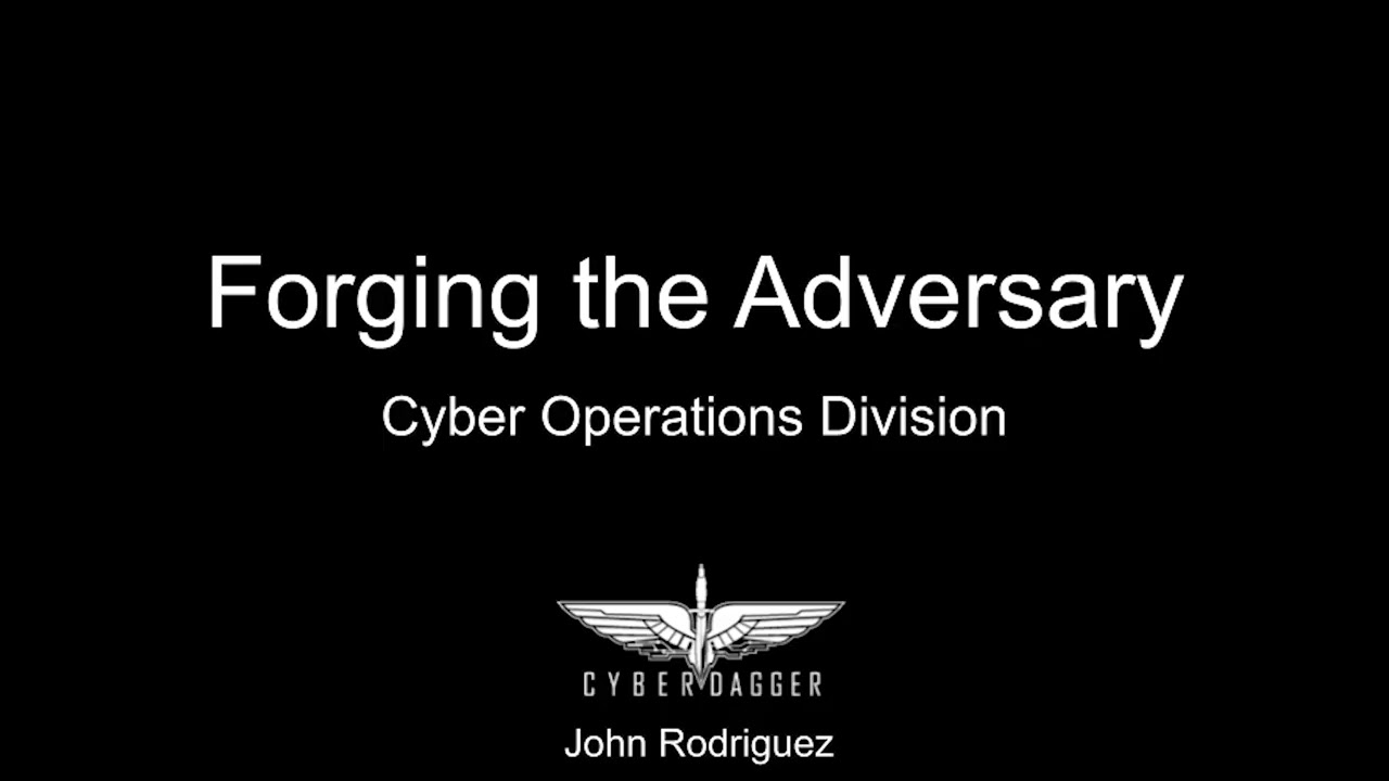 Forging the Adversary: Crafting Custom TTPs for Offensive Cyber Operations | John Rodriguez