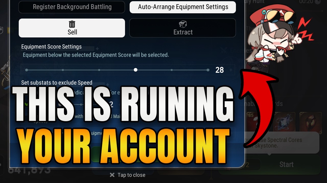 Auto-Arrange is GREIFING Your Gear in Background Battling - Epic Seven