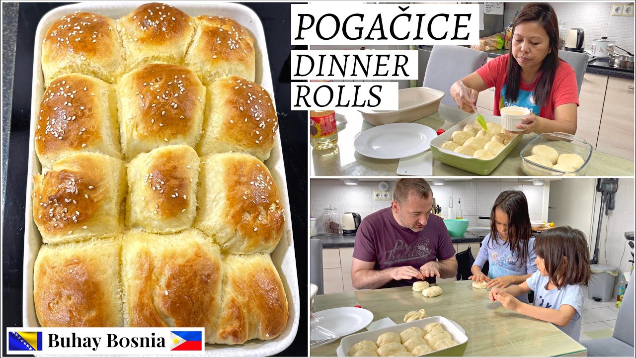 Punjene pogacice za doručak | Stuffed dinner rolls for breakfast