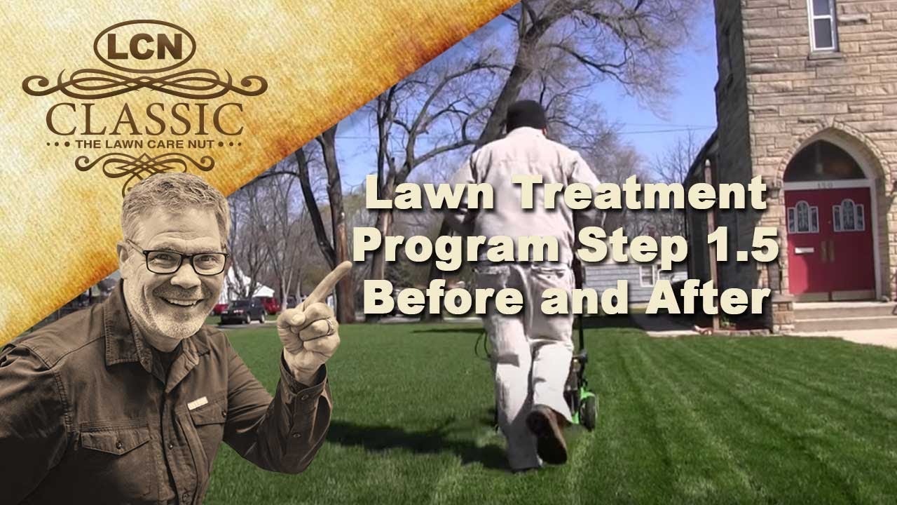 Lawn Treatment Program Step 1.5 - Before and After