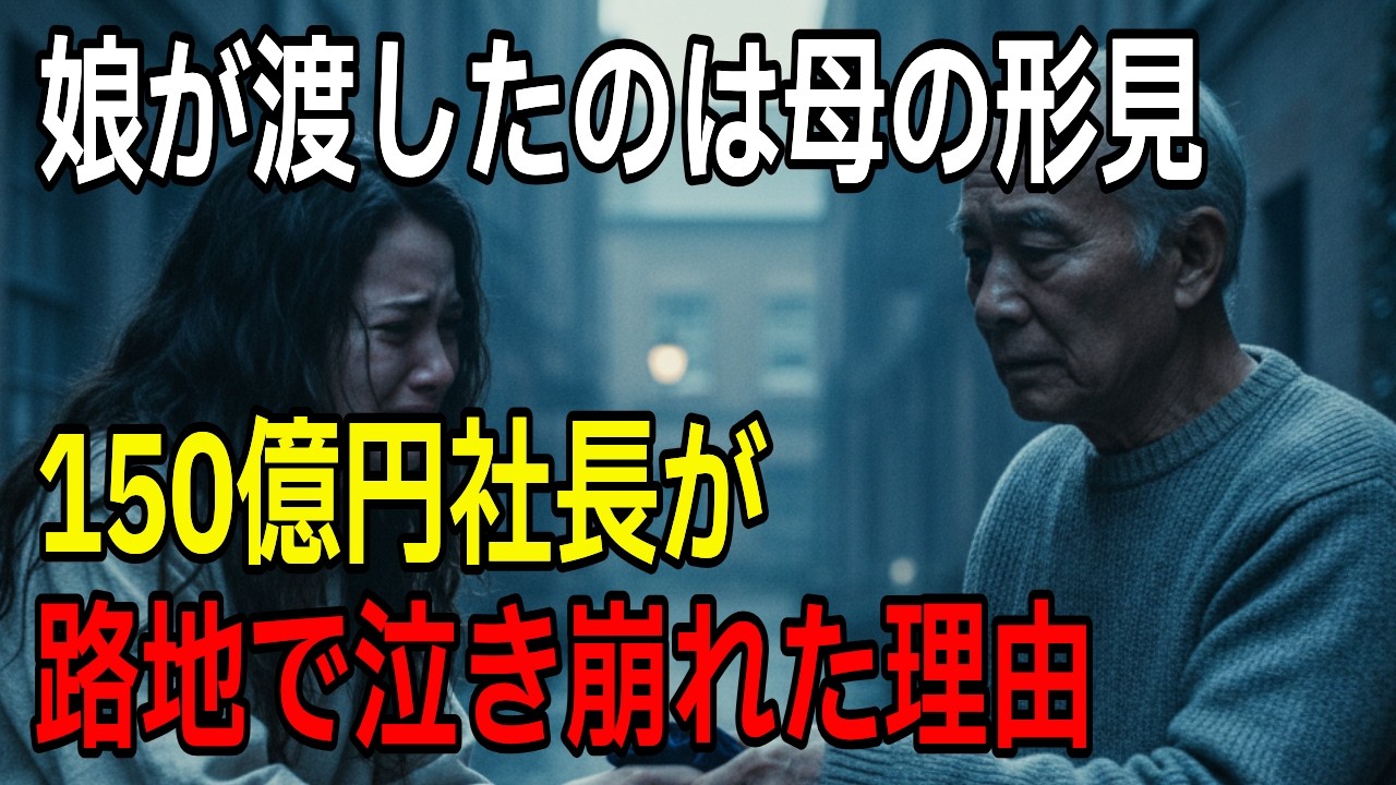 「娘が渡した母の形見のネックレス…150億円社長が路地で号泣した理由」💎【涙腺崩壊】