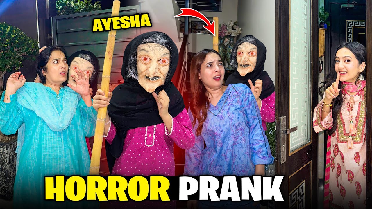 Horror Prank With Fatima And Mama 😱| Ayesha Ko bhoot Bna Dia 👻| Fatima Roney Lag gai 😈|Sistrology 