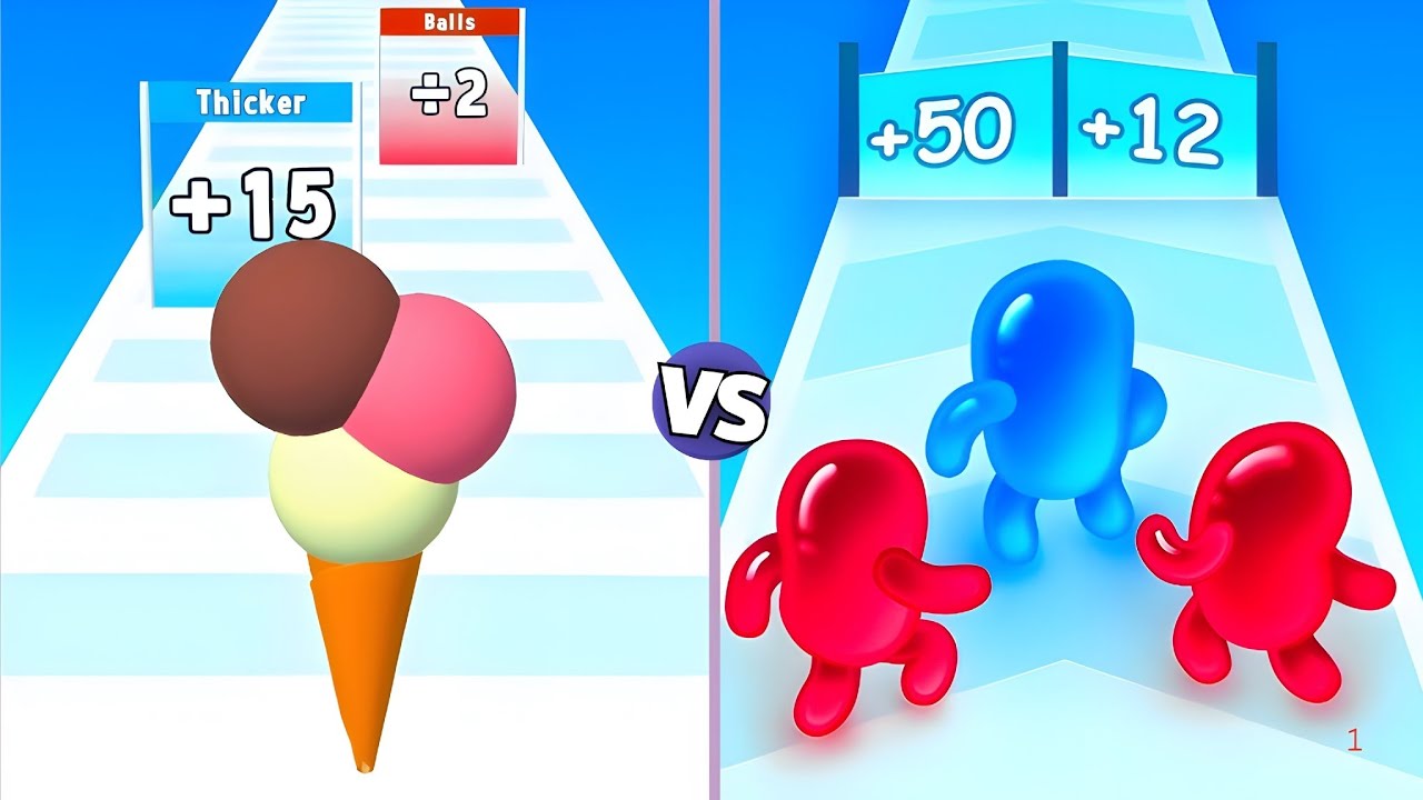 🍦 Ice Cream Rush vs Join Blob Clash 3D 🔥 Epic Speed Run Challenge | All Levels Gameplay