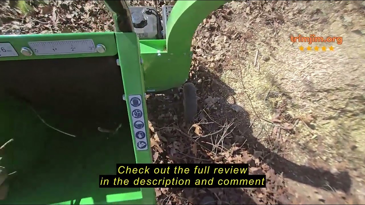 Review GARDENBEAUT S3 Wood Chipper Shredder, 7HP 212cc Gas Powered Heavy Duty, 3