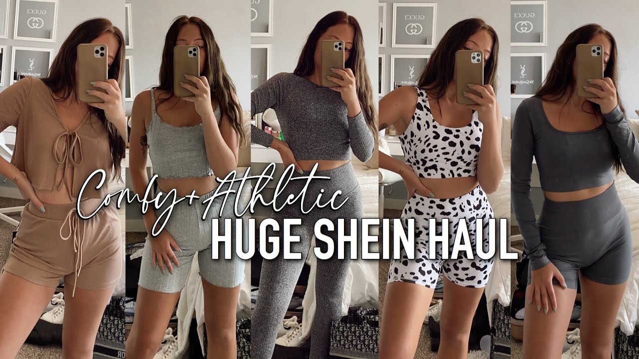 COMFY SHEIN HAUL 2021 || Athletic and Lounge Sets for Spring and Summer HUGE Shein Haul + Discount