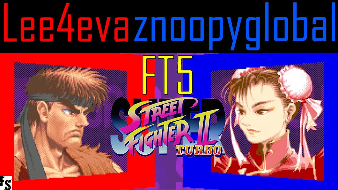 Super Street Fighter 2 Turbo - Lee4eva [Ryu] vs znoopyglobal [Chun-Li] (Fightcade FT5)