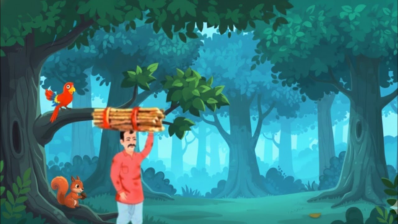   लकडहारा और उसकी किस्मत ||  Hindi cartoon Story 
