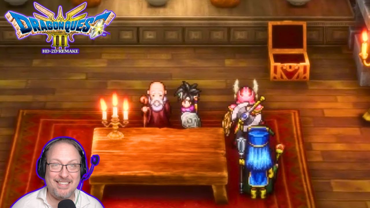 Meeting the old man in the tower in the Dragon Quest 3 HD-2D Remake